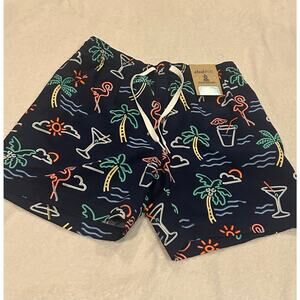 NWT Mens Small Chubbies Neon Lights swim trunks 5.5" inseam 2 in 1 liner